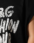 Dolce & Gabbana Black Cotton Sleeveless DG Fashion Top
